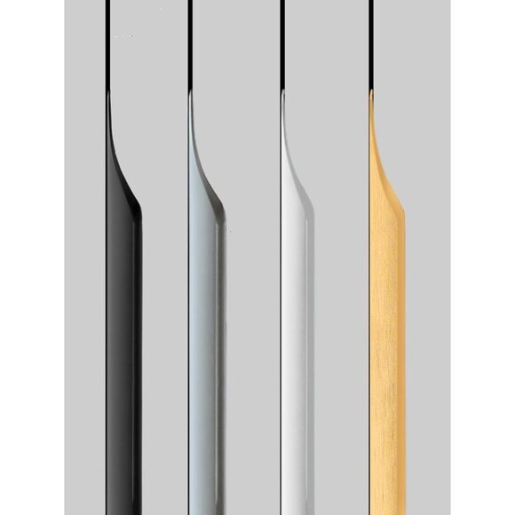 5 Pack Finger Pulls for Cabinets Concealed Handle Home Kitchen Door Drawer GOLD - Picture 2 of 7